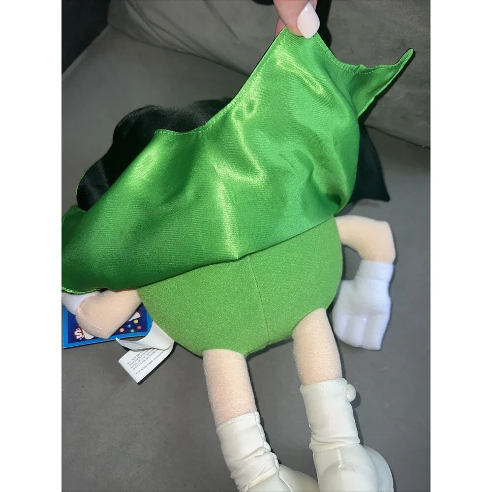 NWT 10” Nanco Green M&M’s Candy Super Hero Plush SATIN CAPE 2001